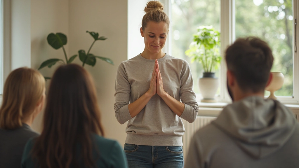 Man in rustposition op yogamat met zachte verlichting en kaarsen in achtergrond
